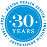 Regina Health Center 30th anniversary logo